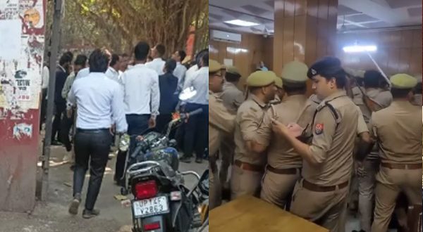 अदालत के अन्दर वकीलों पर जमकर चली पुलिस की लाठी, कई अस्पताल में भर्ती  