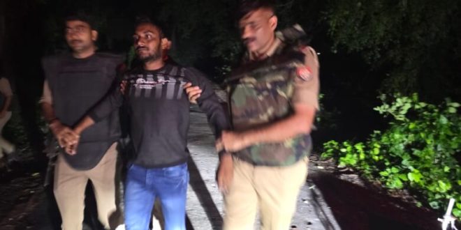 बलिया पुलिस को बड़ी सफलता: ₹25 हज़ार के इनामी बदमाश मुठभेड़ में घायल, गिरफ्तार
