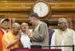 सीएम योगी ने विधान भवन के प्रवेश द्वार के नए गुंबद का लोकार्पण किया