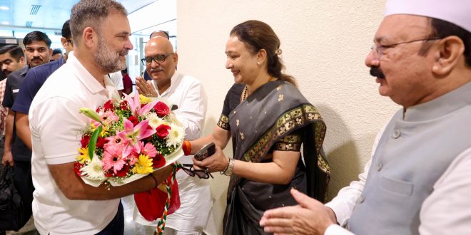 राहुल गांधी दो दिवसीय दौरे पर रायबरेली पहुंचे, कार्यकर्ता में भारी उत्साह