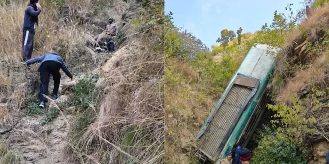 अल्मोड़ा में दिल दहला देने वाला हादसा: भिकियासैंण के पास यात्री बस खाई में गिरी, 7 की मौत; कई घायल