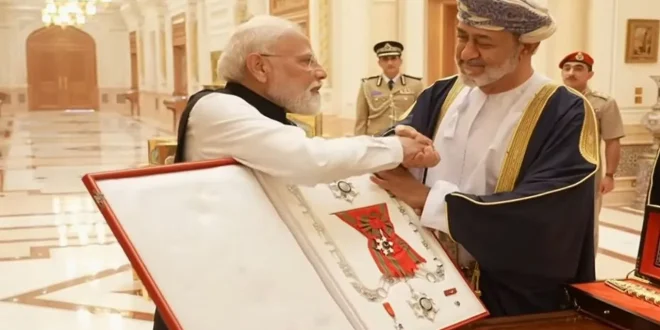 PM Modi Order of Oman, प्रधानमंत्री नरेंद्र मोदी ओमान सम्मान, PM Modi 29th global award, नरेंद्र मोदी अंतरराष्ट्रीय सम्मान, Order of Oman award, PM Modi global recognition, भारत की कूटनीतिक ताकत, Modi foreign awards 2025, PM Modi international honours, Modi Oman visit award