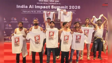 Photo of इंडिया एआई इंपैक्ट समिट में यूथ कांग्रेस का शर्टलेस प्रदर्शन, लगे मोदी विरोधी नारे
