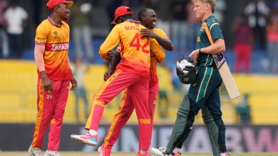 Photo of टी20 विश्व कप में बड़ा उलटफेर… जिम्बाब्वे ने पूर्व चैंपियन ऑस्ट्रेलिया को 23 रन से दी करारी शिकस्त
