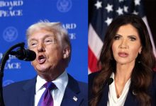 Photo of अमेरिका के राष्ट्रपति डोनाल्ड ट्रंप ने आलोचनाओं के बाद गृह मंत्री क्रिस्टी नोएम को पद से हटाया