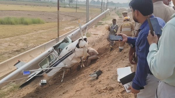 Plane crashes