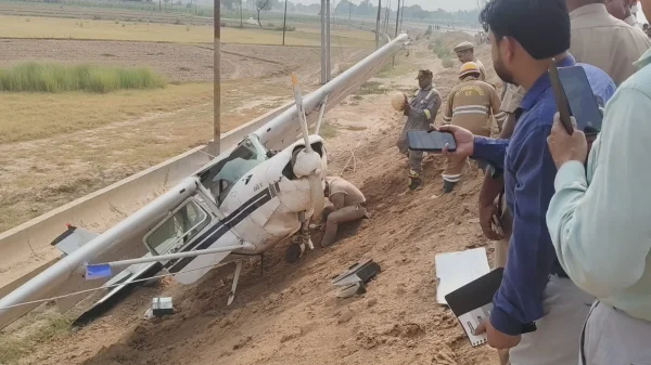 Plane crashes