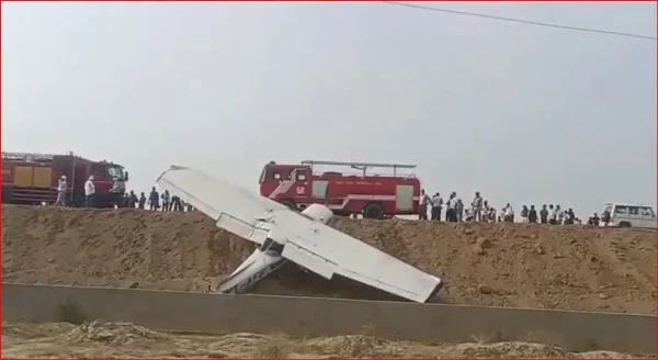 Plane crashes